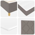 vidaXL Lit à ressorts avec matelas taupe 140x190 cm en tissu