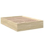 vidaXL Cadre de lit chêne sonoma 140x200 cm bois d'ingénierie