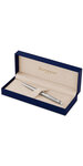 Waterman hemisphere stylo bille  acier inoxydable  recharge bleue pointe moyenne  coffret cadeau