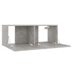 vidaXL Ensemble de meubles TV 3 Pièces Gris béton Bois d'ingénierie