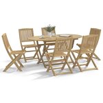 vidaXL Chaises de jardin pliantes lot de 6 48 5x57x90 cm bois d'acacia