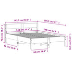vidaXL Cadre de lit sans matelas blanc 140x190 cm bois de pin massif