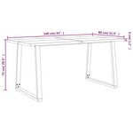 vidaXL Table à manger 160x80x75 cm bois d'acacia solide à bord vif