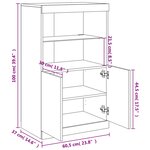 vidaXL Buffet avec lumières LED chêne sonoma 60 5x37x100 cm
