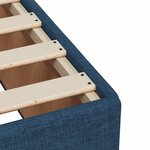 vidaXL Cadre de lit sans matelas bleu 90x200 cm tissu