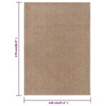 vidaXL Tapis à poils courts 120x170 cm Marron