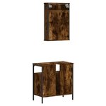 vidaXL Ensemble de meubles de salle de bain 2 Pièces Chêne fumé