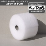 1 rouleau de film bulle d'air largeur 25 cm x longueur 50 mètres - gamme air'roll standard