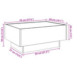 vidaXL Table basse avec LED chêne marron 70x50x30 cm bois d'ingénierie
