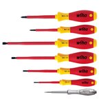 Wiha jeu de tournevis de test de tension softfinish 7 pièces 320n k7