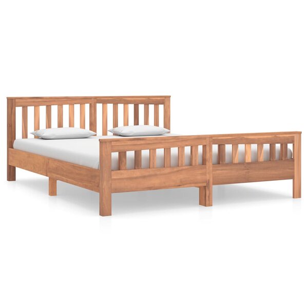 vidaXL Cadre de lit Bois de teck massif 160x200 cm