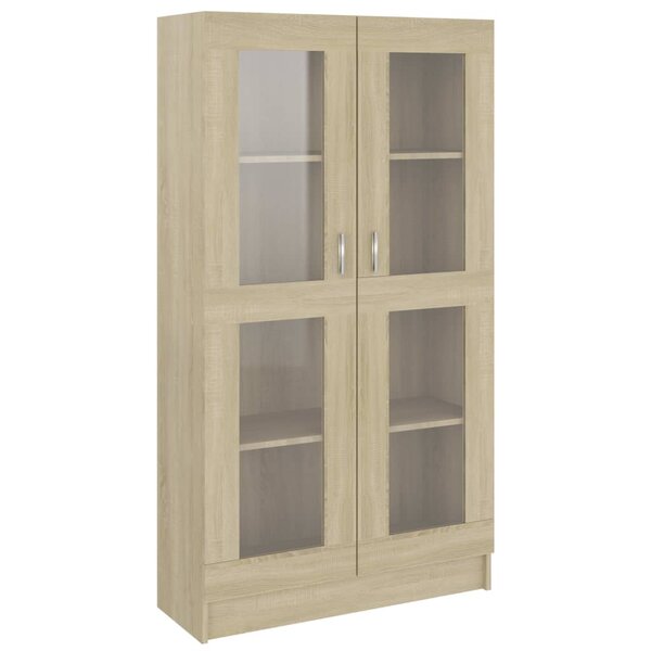 vidaXL Armoire à vitrine Chêne sonoma 82 5x30 5x150 cm Bois ingénierie