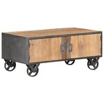 vidaXL Table basse 90x50x39 cm Bois de récupération massif
