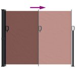 vidaXL Auvent latéral rétractable marron 160x500 cm