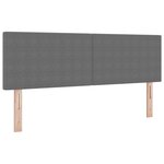 vidaXL Lit à ressorts avec Matelas & Lumière LED Gris 160x200 cm Tissu en velours côtelé