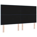 Tête de lit capitonnée bleue 180 cm en tissu