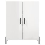 vidaXL Buffet Blanc brillant 69 5x34x90 cm Bois d'ingénierie