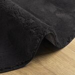 vidaXL Tapis "HUARTE" Noir 140x200 cm Ovale