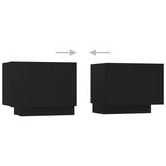 vidaXL Meuble TV Noir 100x35x40 cm Aggloméré