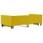 vidaXL Lit de jour avec lit gigogne jaune 100x200 cm velours