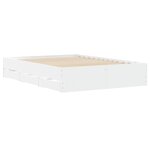 vidaXL Cadre de lit avec tiroirs sans matelas blanc 120x190 cm