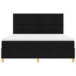vidaXL Lit à ressorts avec matelas noir super king tissu