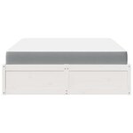 vidaXL Lit avec matelas blanc 160x200 cm bois de pin massif