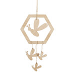Abeill.bois+nid d'ab. à susp. FSC MixCred  nature  4 5 - 20 cm  6 pces