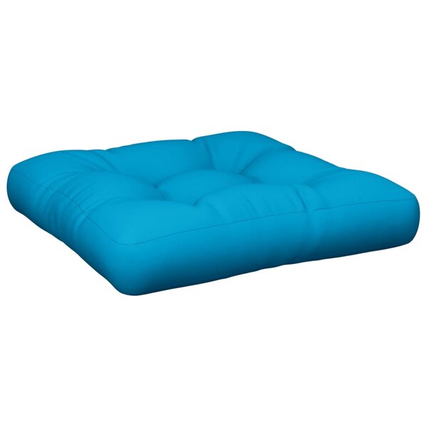 vidaXL Coussin de palette bleu 50x50x12 cm tissu