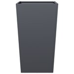 vidaXL Jardinières 2 Pièces anthracite 45x45x75 cm acier