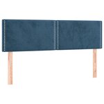 vidaXL Sommier à lattes de lit avec matelas LED Bleu foncé 140x190 cm