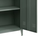 Casier de bureau armoire meuble de rangement pour bureau atelier chambre acier de bureau métallique à 2 portes 90 x 80 x 33 cm gris foncé 03_0006338