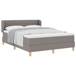 Lit Box Spring vidaXL avec Matelas en Taupe  160x200 cm  Tissu