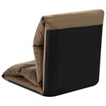 vidaXL Chaise pliable de sol Taupe Microfibre