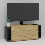 FMD Meuble TV 194 5x39 9x49 2 cm Chêne artisanal et noir