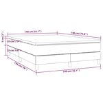 vidaXL Sommier à lattes de lit avec matelas Taupe 140x190 cm Tissu