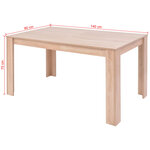 vidaXL Table et chaises 7 Pièces Cuir synthétique Chêne Couleur crème