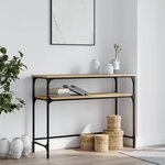 vidaXL Table console chêne sonoma 100x35 5x75 cm bois d'ingénierie