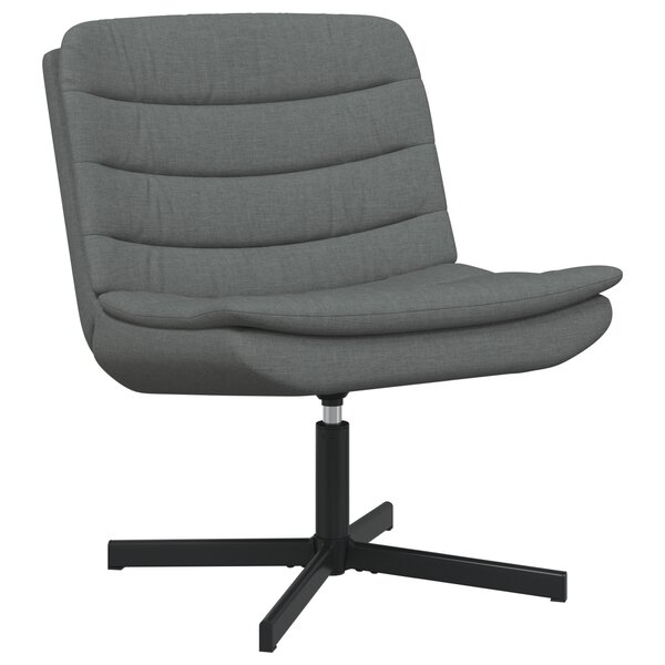 vidaXL Chaise pivotante Gris foncé Polyester  Métal Moyen Pivotant