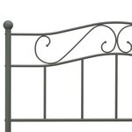 vidaXL Cadre de lit sans matelas gris métal 160x200 cm