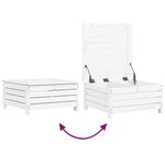vidaXL Salon de jardin 10 Pièces blanc bois de pin massif