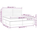 vidaXL Sommier à lattes de lit avec matelas Rose 200x200 cm Velours