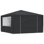 vidaXL Tente de réception et parois latérales 4x4 m Anthracite 90 g/m²