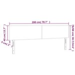 vidaXL Têtes de lit 2 Pièces Gris foncé 100x5x78/88 cm Velours
