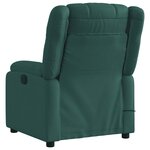 vidaXL Fauteuil de massage inclinable Vert foncé Tissu