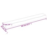vidaXL Étagère murale 80x10x6 cm bois de chêne massif non traité