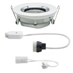 Kit spot encastré Nova blanc/chromé sans lampe orientable IP65 GU5 3 ou GU10 max 35 W