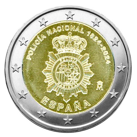 2 Euro commémorative 2024 : Espagne (200 ans de la Police Nationale)