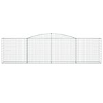 vidaXL Paniers à gabions arqués 9 Pièces 400x50x100/120 cm Fer galvanisé