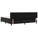 Lit Box Spring vidaXL avec Matelas Noir 200x200 cm Velours